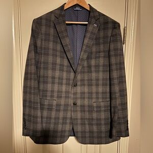 Crown & Ivy Sport Coat - 42R - Like New - Blue, stripes